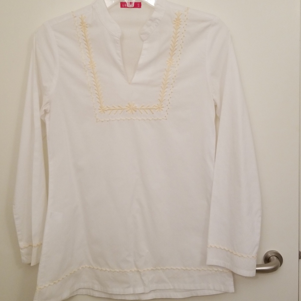 Woman white blouse